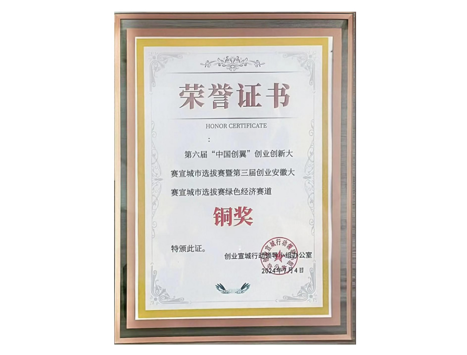 创业创新大赛铜奖